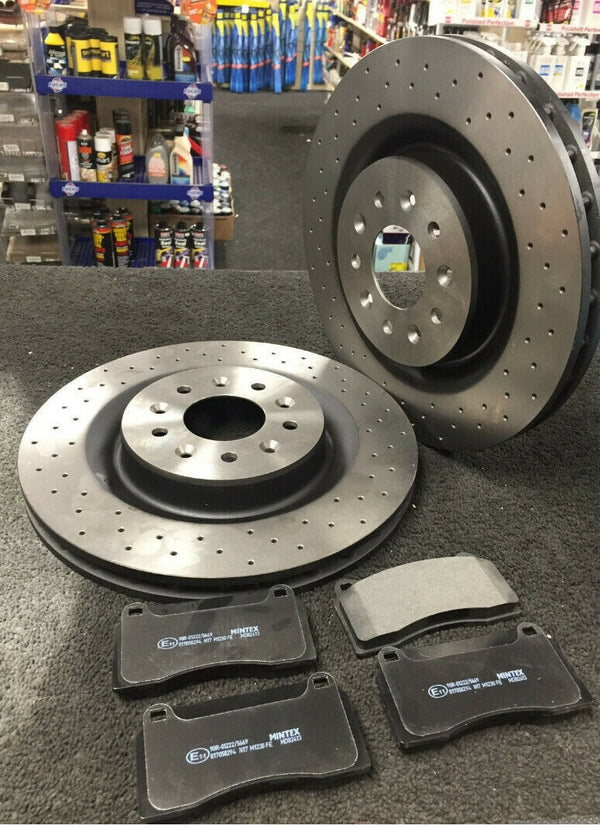 FOR JAGUAR XJR 4.0 1997-02 SUPERCHARGED  BRAKE DISCS AND  PADS FRONT