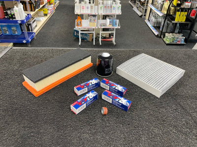 FOR FIAT 500 1.2 SERVICE KIT OIL AIR POLLEN FILTER SPARK PLUGS 2007-2016