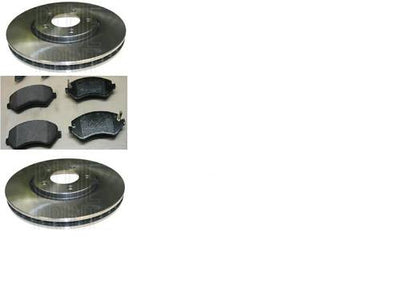 FOR CHRYSLER VOYAGER 95-01 FRONT BRAKE DISCS PADS FRONT 15" WHEEL