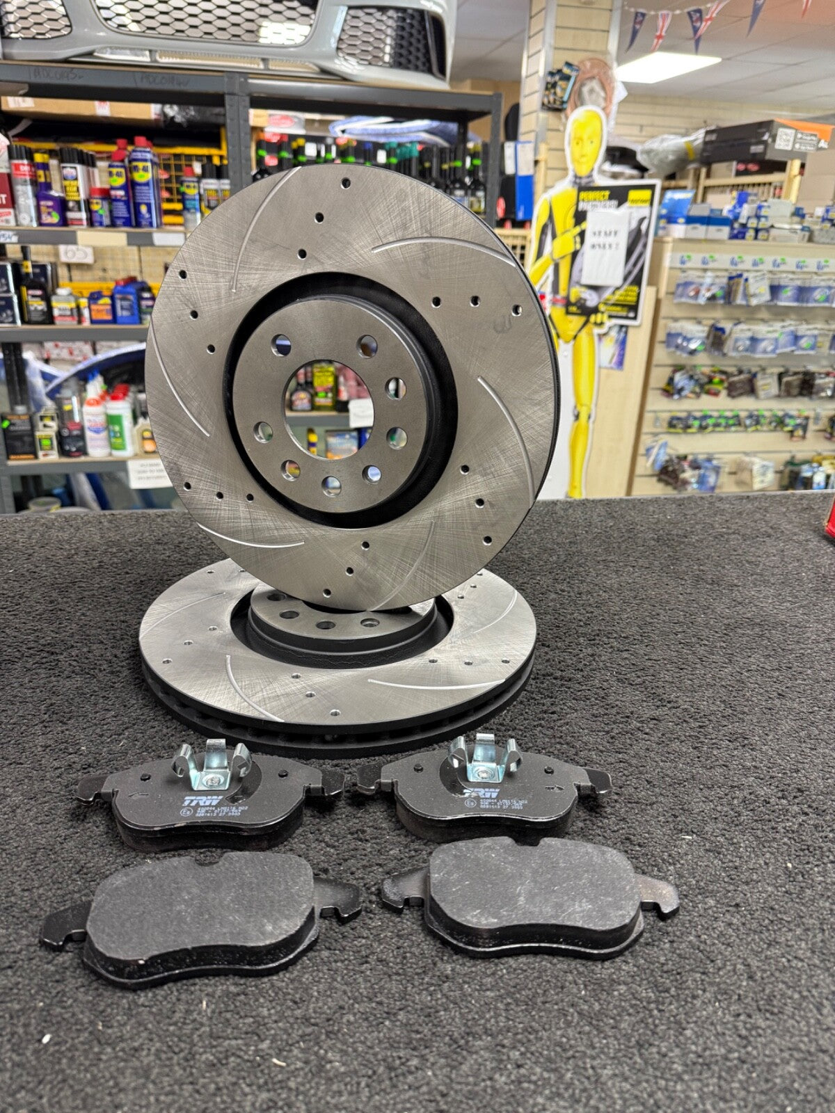 VAUXHALL ASTRA VXR ZAFIRA TURBO BRAKE DISC CROSS DRILLED GROOVED PAD FRONT REAR