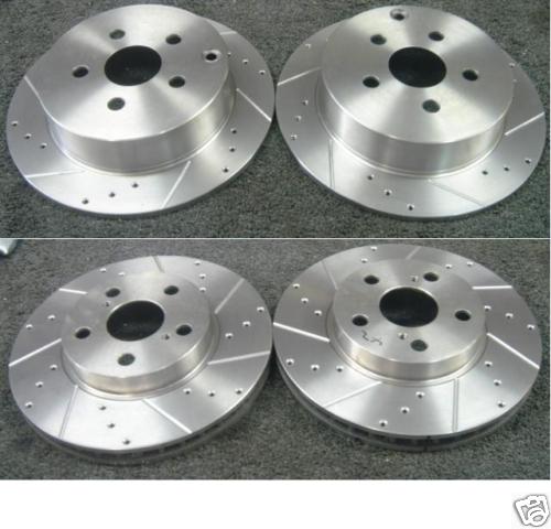CELICA VVTI IMPORT DRILLED GROOVED BRAKE DISC GREEN PAD