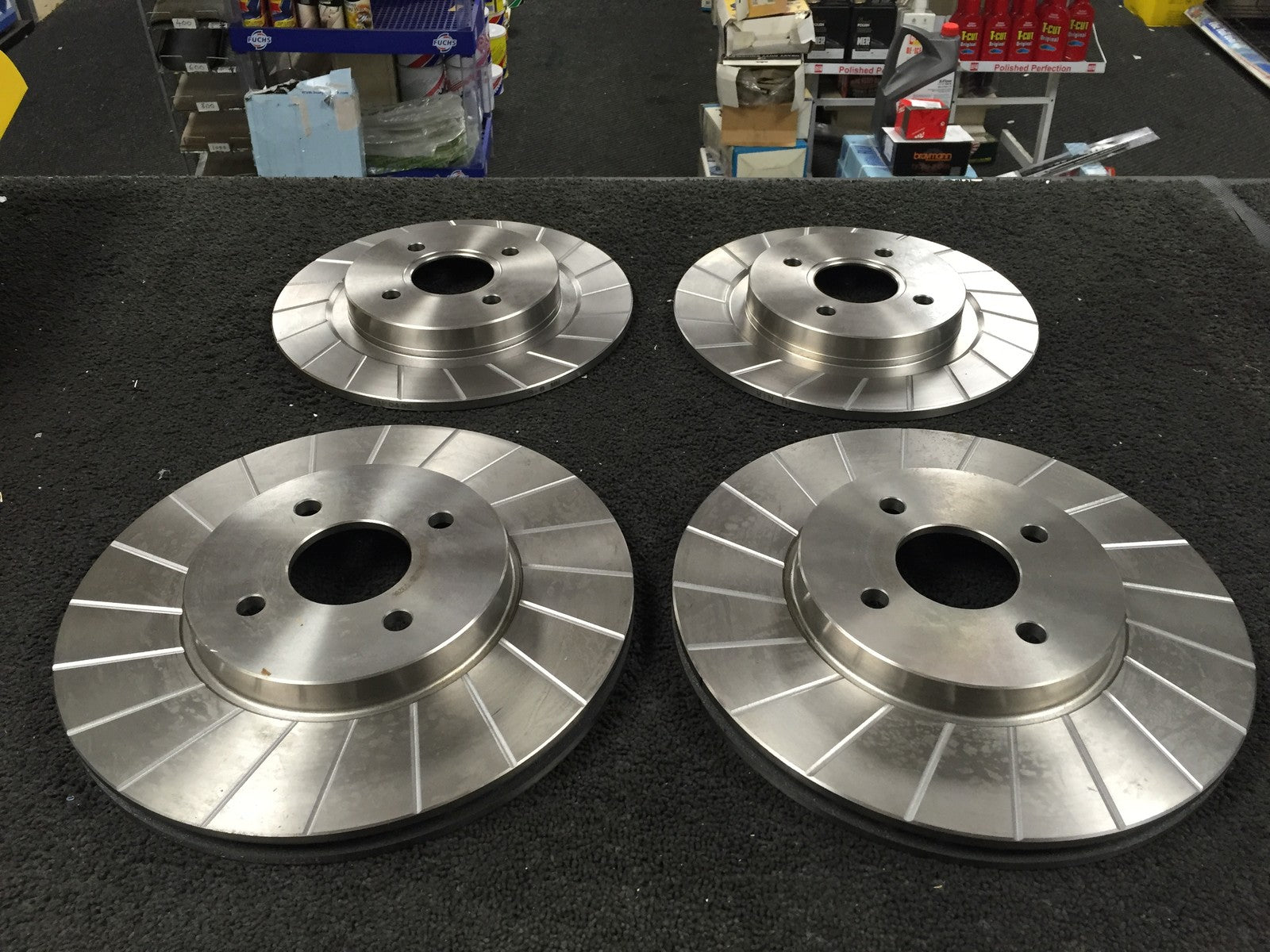 FORD FOCUS ST170 BRAKE DISC FRONT REAR GROOVED BRAKE DISCS  