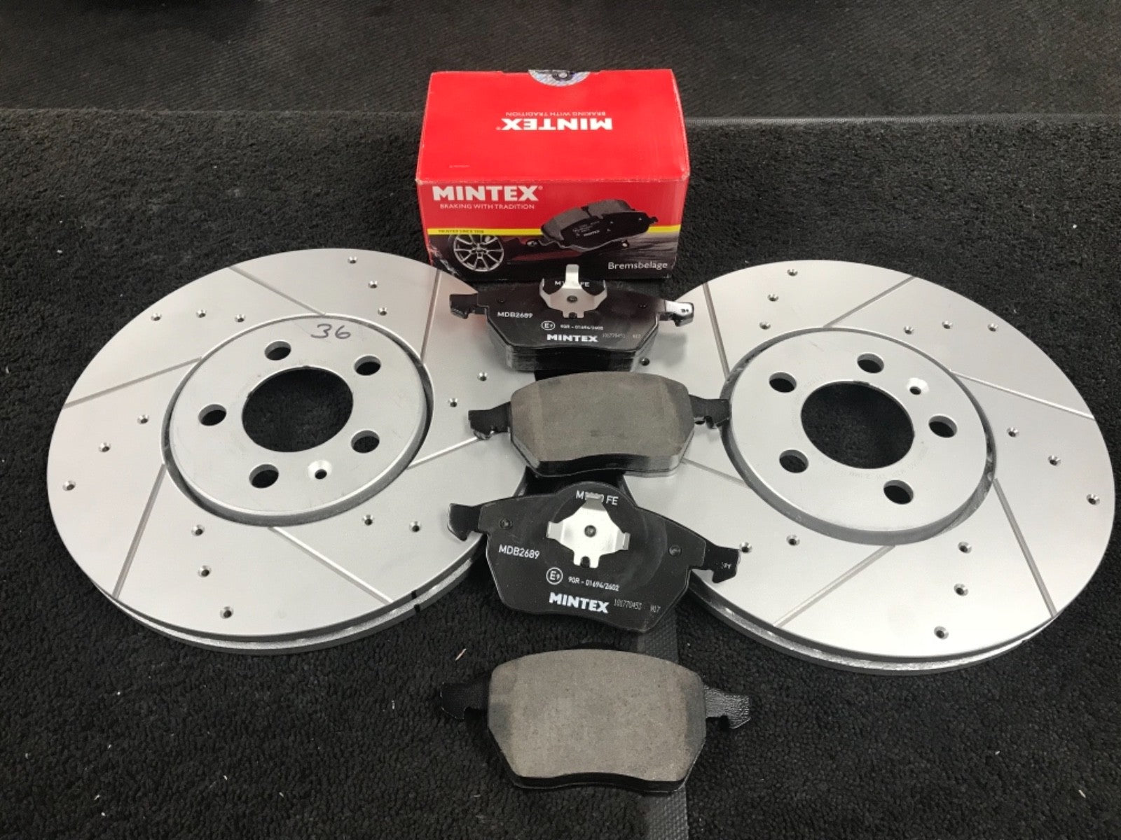 FOR VW GOLF MK3 GTI VR6 BRAKE DISC FRONT REAR CROSS DRILLED GROOVED BRAKE DISCS