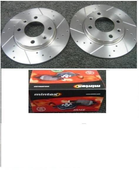PEUGEOT 106 1.0 1.1 1.4 DRILLED SOLID BRAKE DISCS & PAD