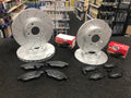 BRAKE DISCS FRONT REAR DRILLED GROOVED WITH MINTEX PADS FOR  FIAT 500 Trekking