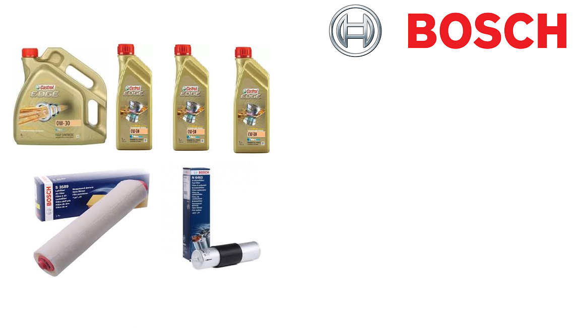 FOR BMW X5 E53 3.0D 3.0 DIESEL 2003- AIR OIL FUEL FILTER SERVICE + CASTROL EDGE