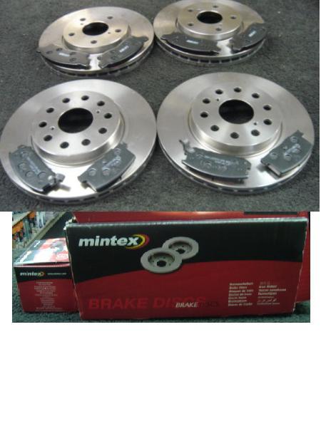 FOR TOYOTA MR2 1.8 VVTI MINTEX BRAKE DISC BRAKE PADS FRONT REAR MINTEX