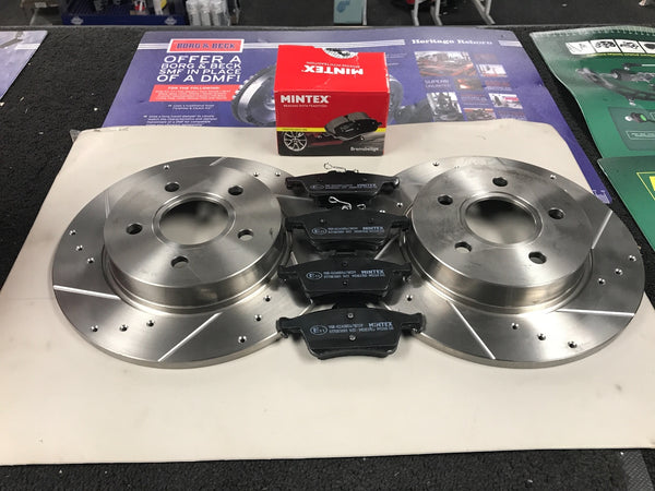 FOR FORD FOCUS MK3 1.0ECO 1.6TDCi BRAKE DISC DRILLED GROOVED REAR BRAKE PADS