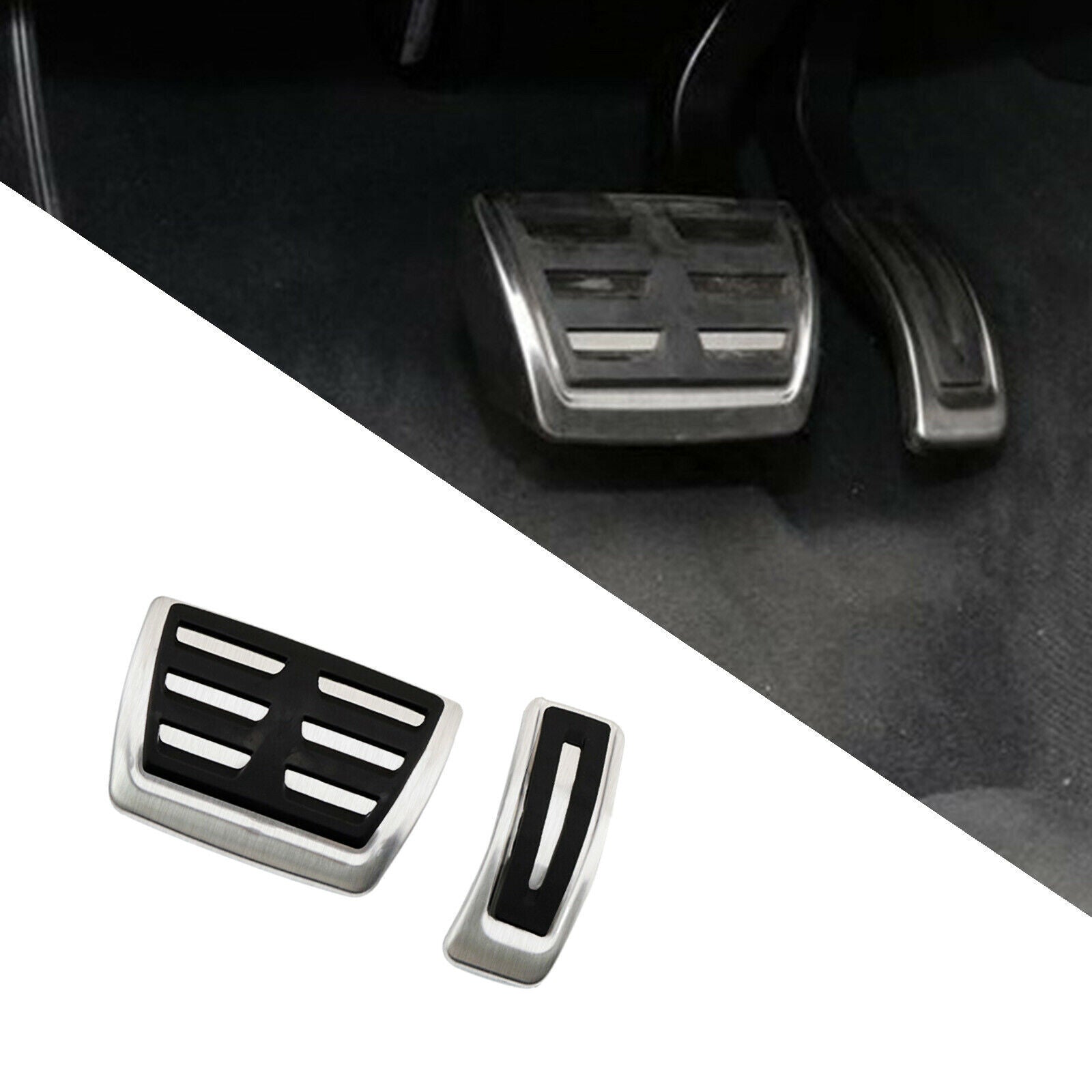AUDI Q7 SQ7 4M Q8 SQ8 RSQ8 S-Line STAINLESS STEEL BRAKE PEDAL SET 4M2064205 NEW