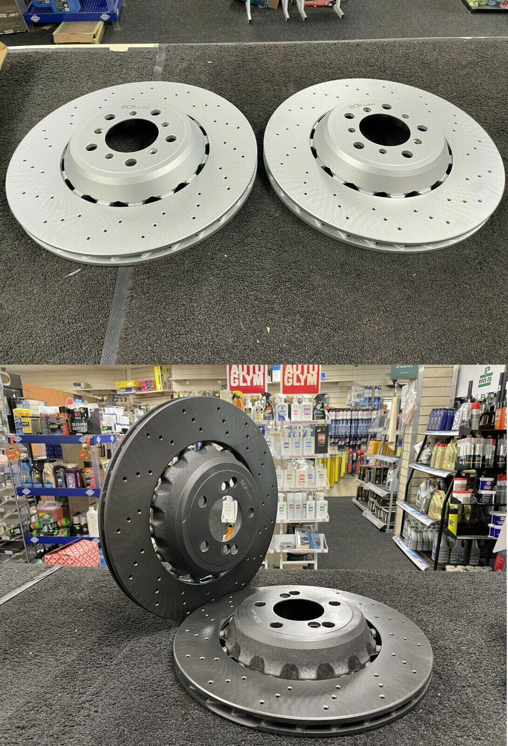 BMW F87 M2 F80 M3 F82 F83 M4 FRONT REAR DRILLED BRAKE DISCS 34112284809 / 10