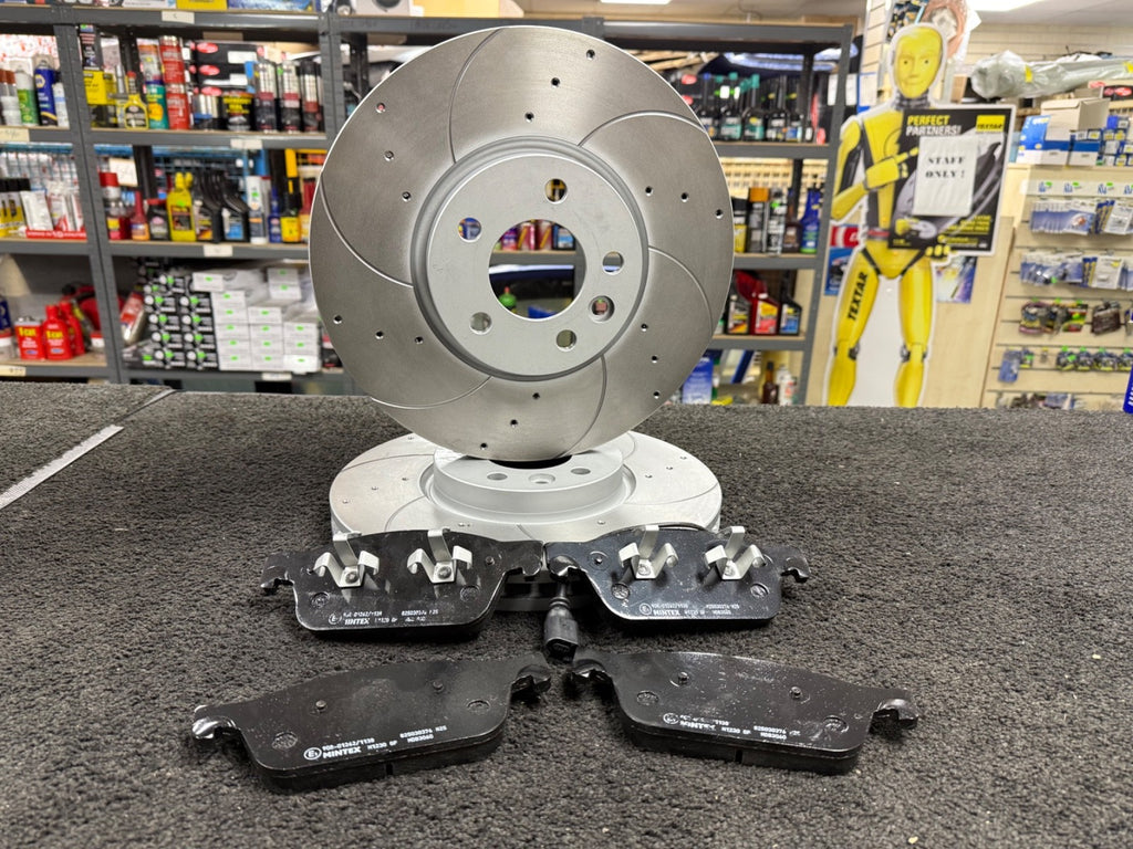 TRANSPORTER T32 TDI KOMBI HIGHLINE MK5 FL T5 GP DRILLED GROOVED BRAKE DISC PAD