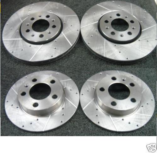 BORA 1.9TD DRILLED GROOVED BRAKE DISC & MINTEX PADS