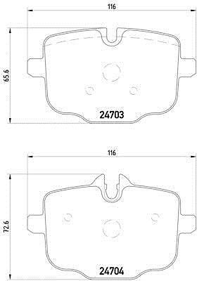 FOR BMW F10 535 REAR BRAKE PADS FULL SET