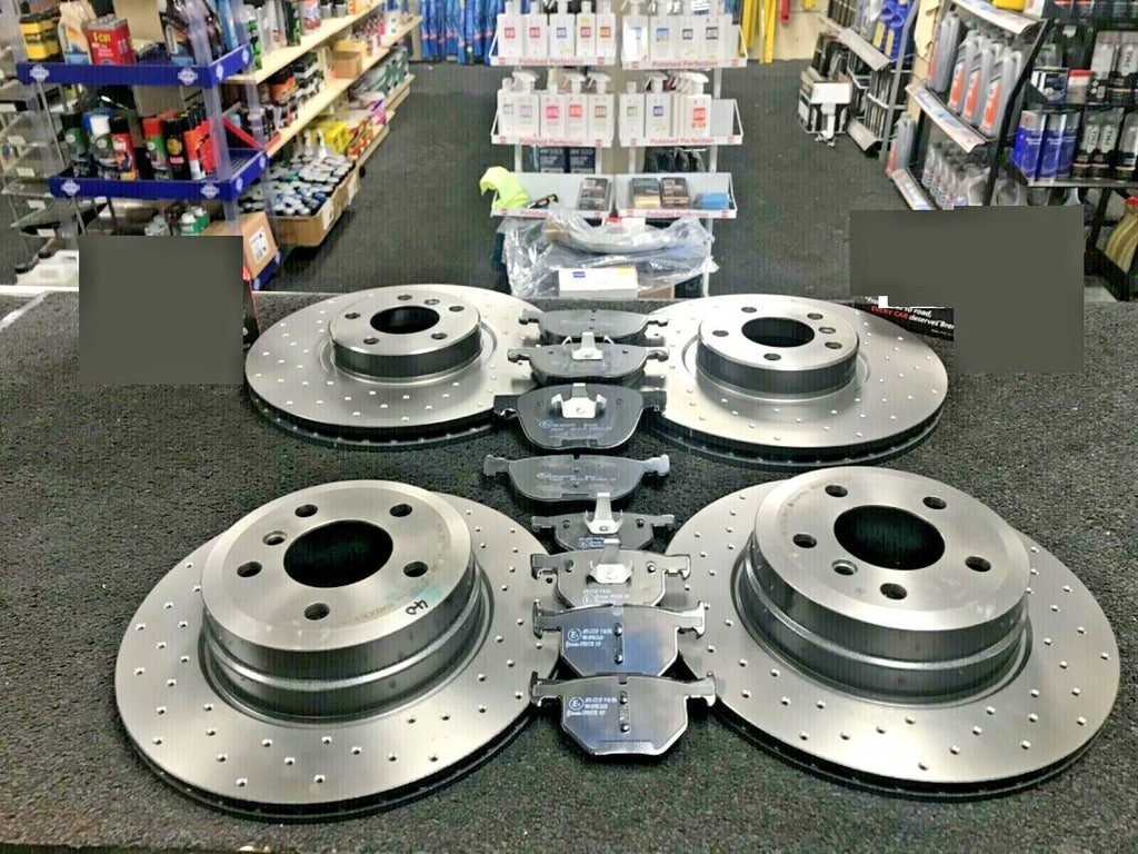 BMW X5 Xdrive F15 M50D SPORT BRAKE DISCS CROSS DRILLED  BRAKE PADS FRONT REAR