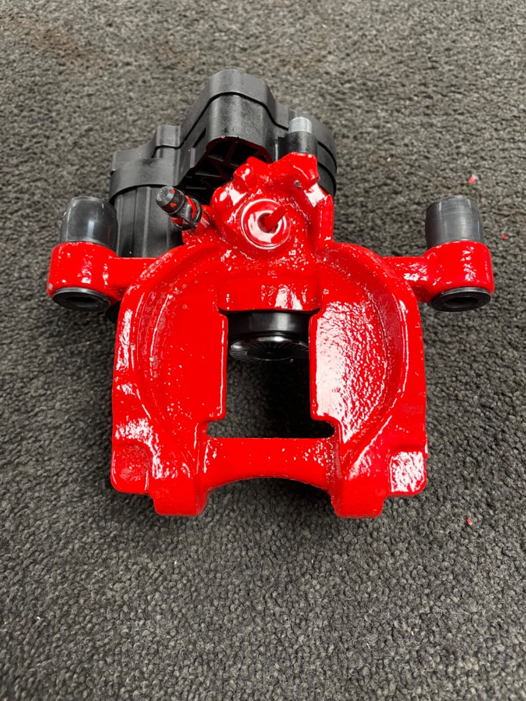 LH NS REAR BRAKE CALIPER ELECTRIC RED GOLF MK7 GTD GTI TSI TDI 2012-19 272 DISC