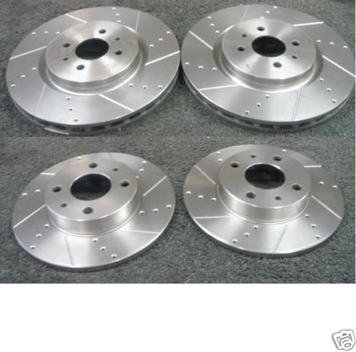  FOR FIAT BRAVO 2.0HGT BRAKE DISC CROSS DRILLED GROOVED BRAKE DISC FRONT REAR