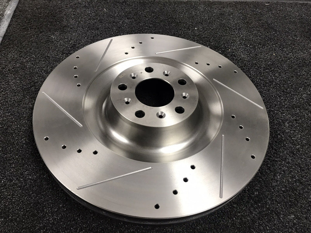 FRONT CROSS DRILLED PERFORMANCE BRAKE DISC 405mm FOR BENTLEY CONTINENTAL GT