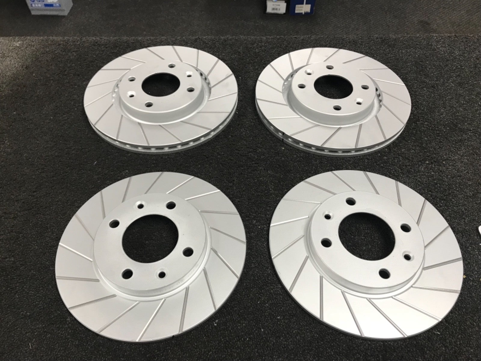 PEUGEOT 206 HDI 1.6 16V GROOVED FRONT REAR BRAKE DISCS 