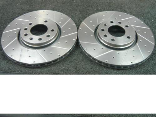 FOR GOLF S3 TT IBIZA LEON DRILLED GROOVED BRAKE DISC 312MM PAIR BRAND NEW 