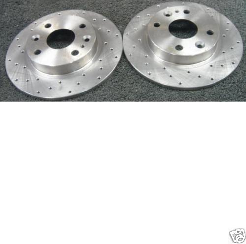 FOR MAZDA MX5 EUNOS ROADSTER 1.6 CROSS DRILLED REAR BRAKE DISC 230mm