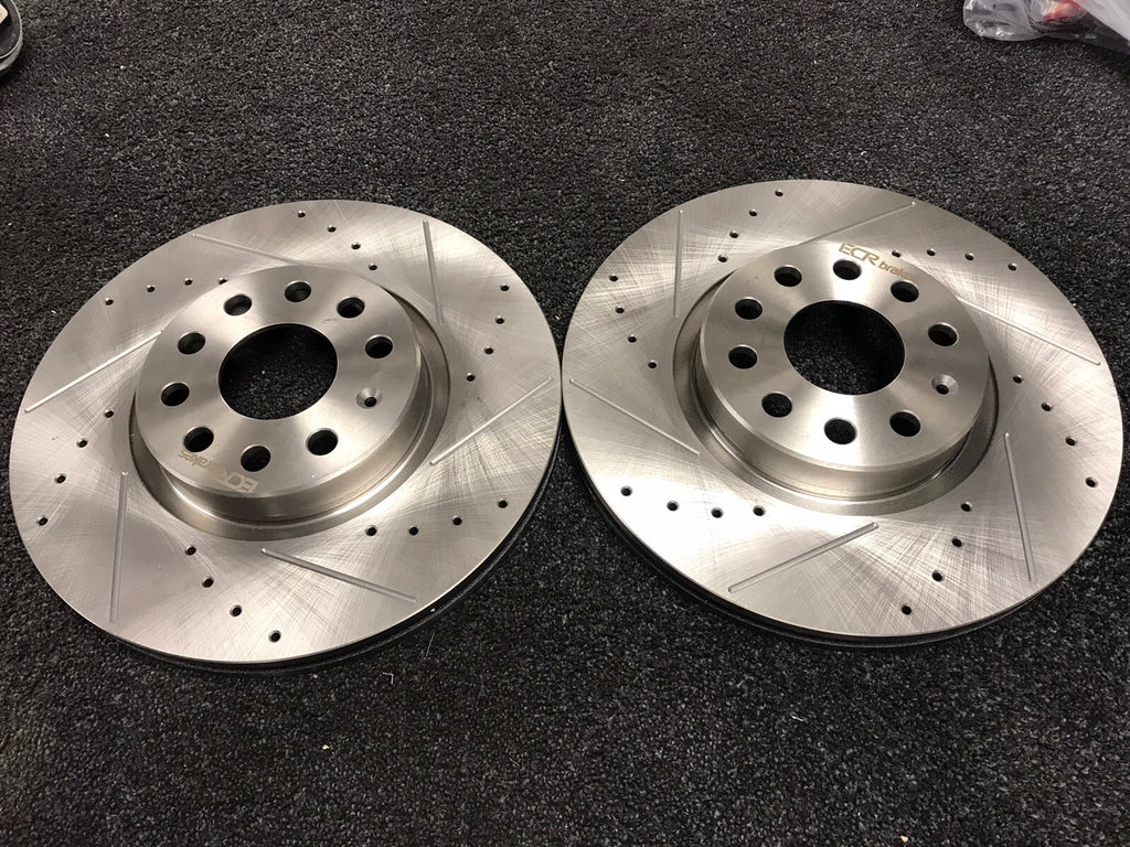 AUDI TT TFSi TDi 8J 200 211 CROSS DRILLED GROOVED FRONT BRAKE DISC 312MM NEW 
