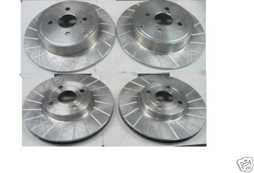 COROLLA T SPORT DRILLED GROOVED BRAKE DISC FRONT REAR 