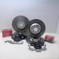 VW GOLF R MK6 BRAKE DISC CROSS DRILLED GROOVED MINTEX BRAKE PAD FRONT REAR