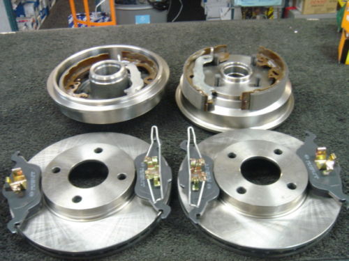 FORD FOCUS MK1 1998-04 REAR BRAKE DRUMS FITTED BEARINGS SHOES FRONT DISCS  PADS