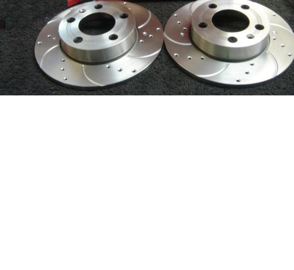 FOR NISSAN 200SX S14 BRAKE DISC CROSS DRILLED GROOVED BRAKE DISCS REAR