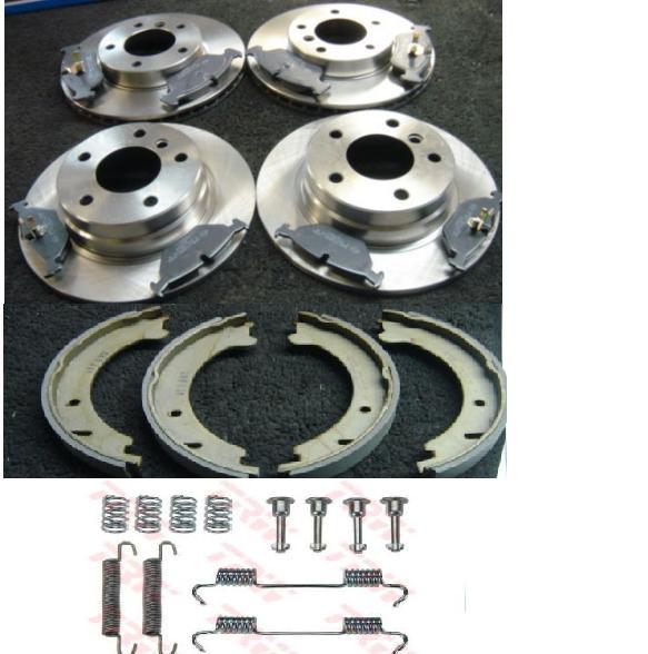  BMW E36 316 318 320 325TD BRAKE DISC PAD HANDBRAKE SHOES FITTINGKIT