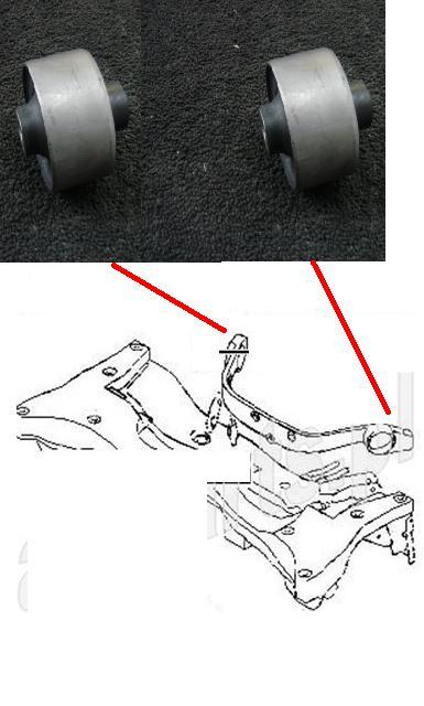 FOR MITSUBISHI OUTLANDER 03 - 06 REAR DIFFERENTIAL DIFF MOUNT ARM BUSHES x 2