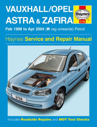 HAYNES FOR  VAUXHALL/OPEL ASTRA & ZAFIRA FEB 98- APR 04 R REG ON WARDS PETROL 