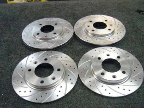 CITROEN SAXO VTR VTS FURIO 106 GTI QUICKSILVER BRAKE DISC DRILLED GROOVED FR REA