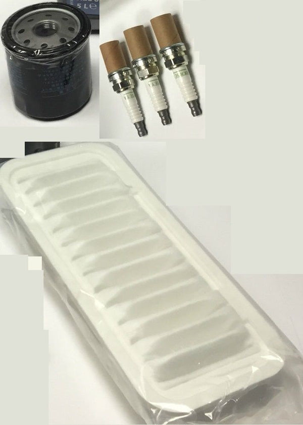 PUEGEOT 108 ACTIVE 1.0 OIL AIR FILTER 3 X NGK/DENSO OE PLUGS SERVICE KIT