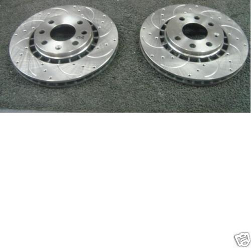 ASTRA MK3 2.0 8V 16V DRILLED GROOVED BRAKE DISC &PADS