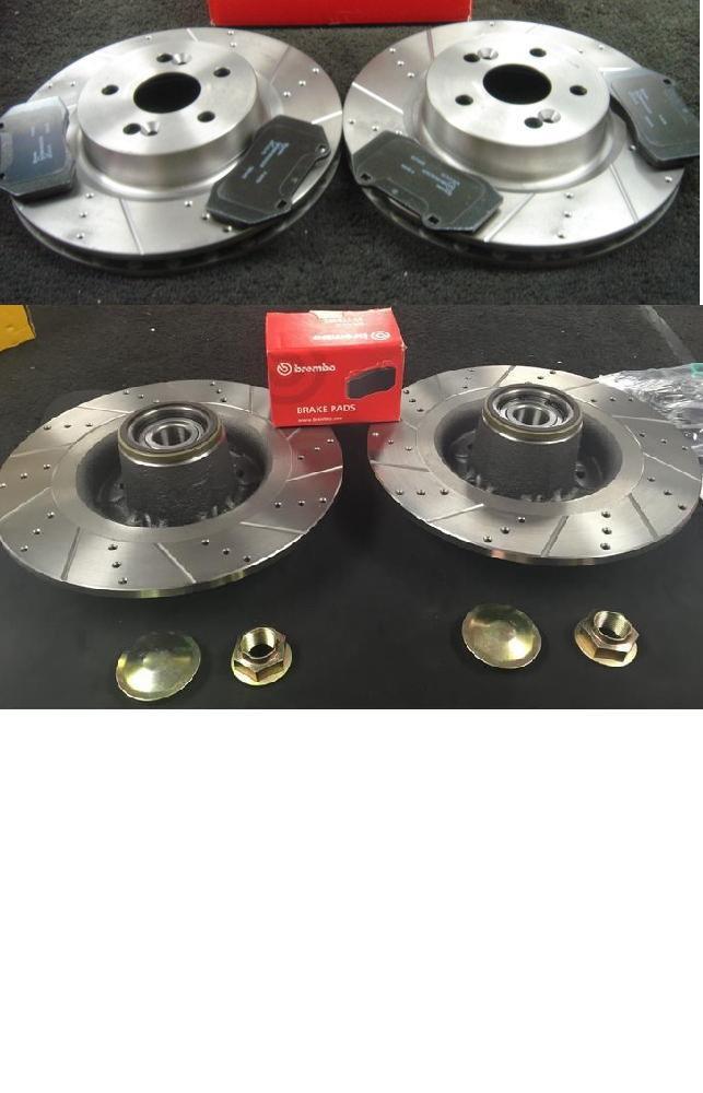 RENAULT CLIO RS 197 CROSS DRILLED GROOVED BRAKE DISC FRONT REAR BRAKE PADS