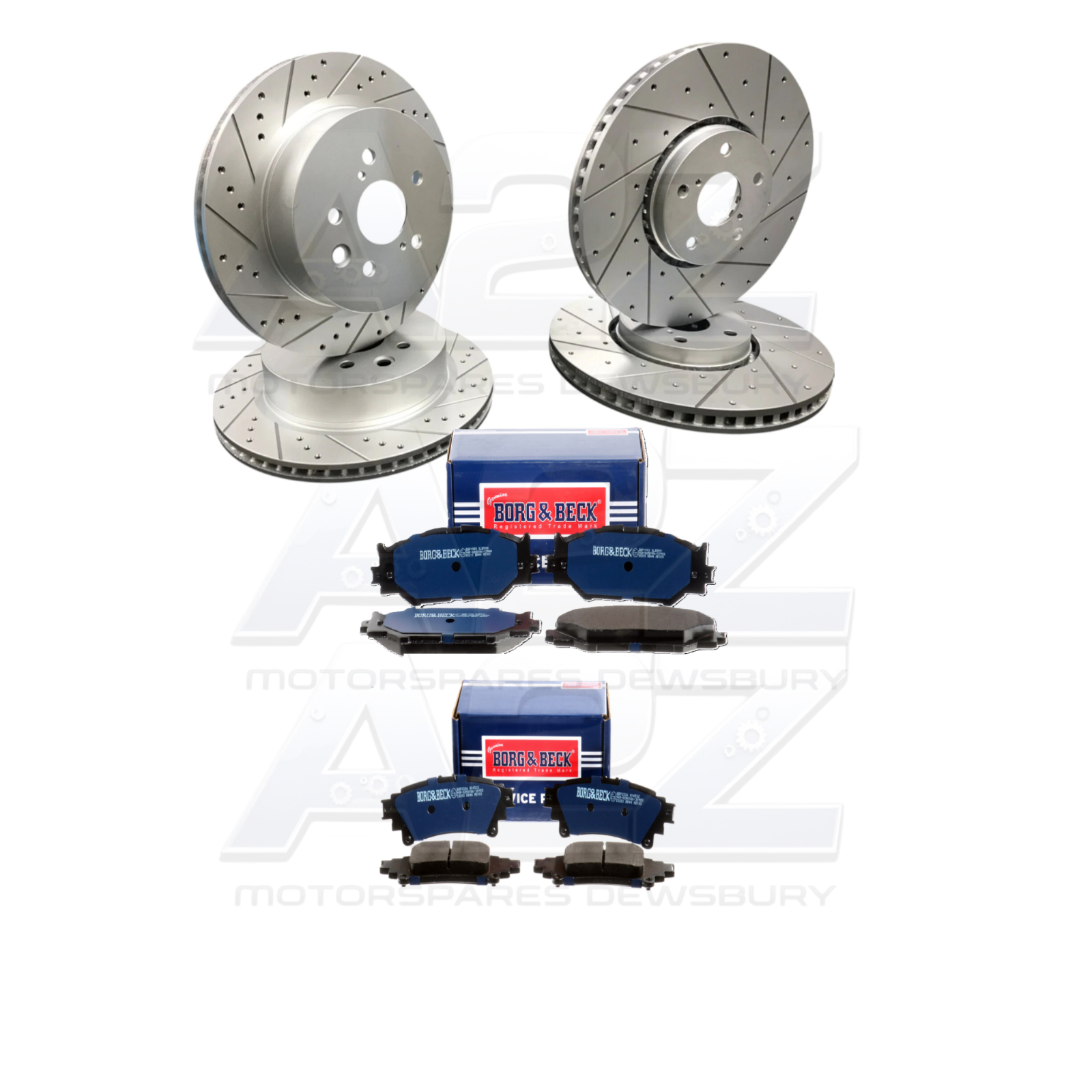DRILLED GROOVED FRONT & REAR PAGID BRAKE DISCS PADS FIT LEXUS IS300H 2.5 HYBRID