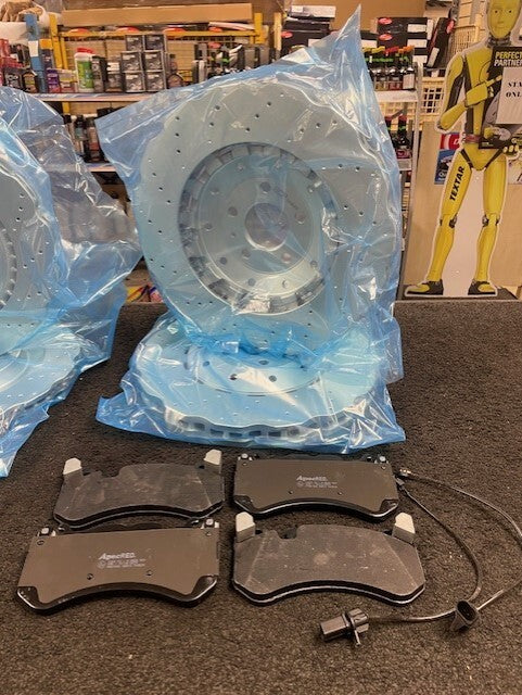 AUDI RS7 QUATTRO 2013-19 BRAKE DISC FRONT REAR + BREMBO BRAKE PAD FULL SET