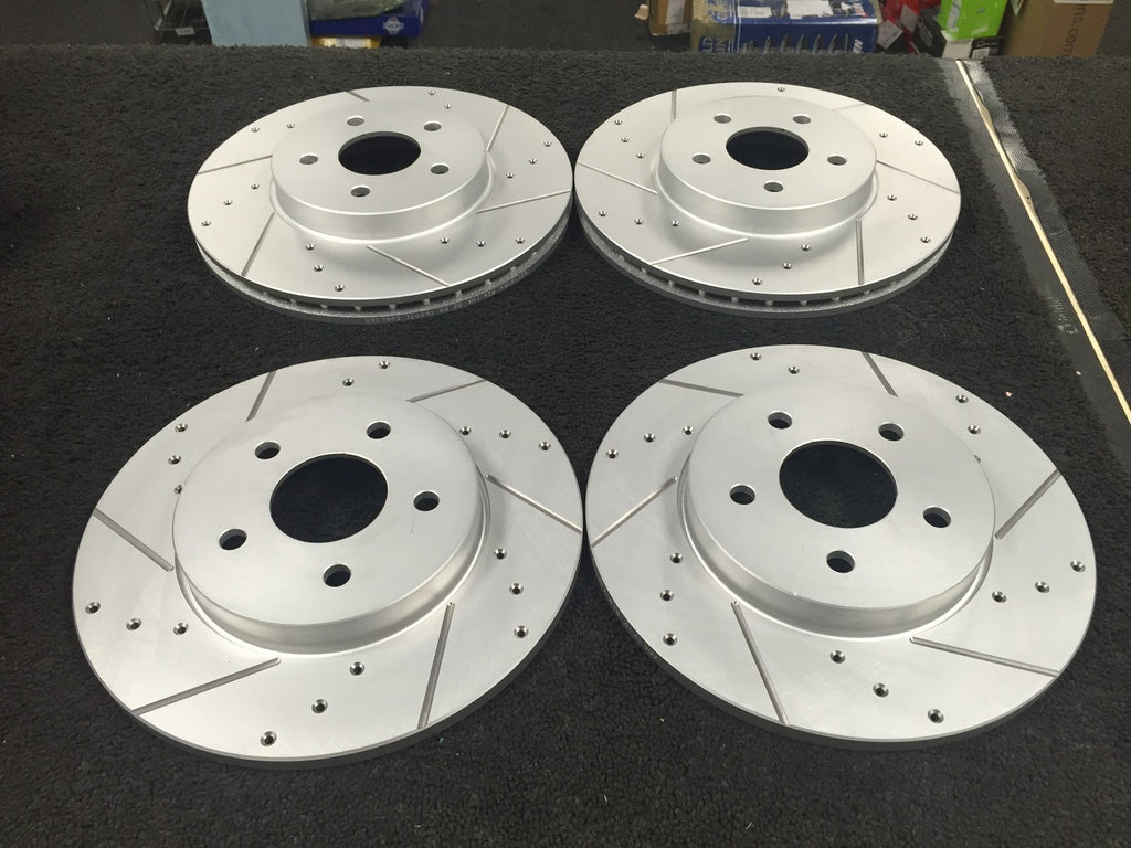 FORD MONDEO ESTATE MK3  2001-2007 DRILLED GROOVED BRAKE DISC FRONT REAR