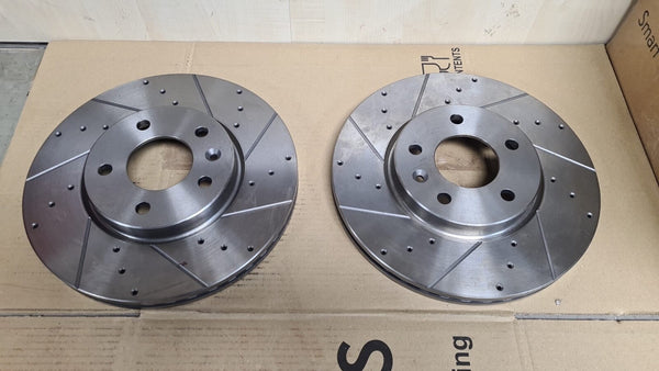 FOR Chevrolet CRUZE ORLANDO FRONT DRILLED GROOVED BRAKE DISCS 300MM