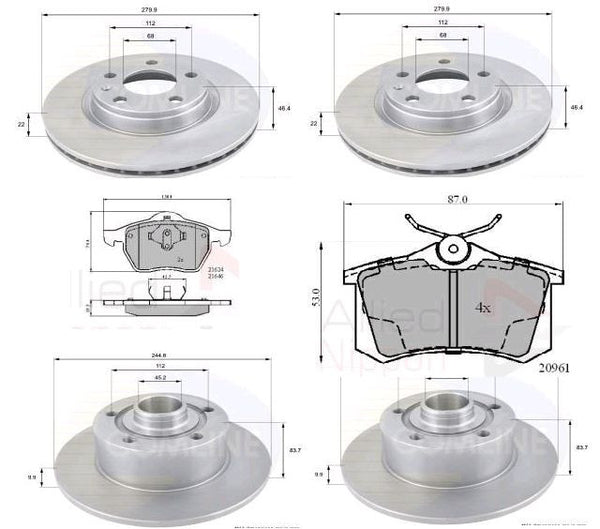 AUDI A8 4.2 QUATTRO  BRAKE DISCS BRAKE BRAKE PADS FRONT REAR