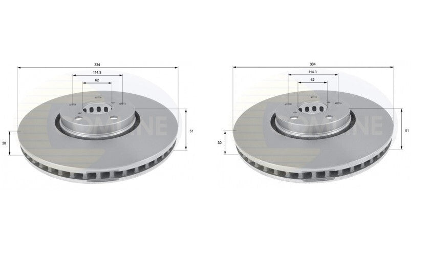 FOR LEXUS GS300 430 GS450 GS460 2 XFRONT BRAKE DISCS 334MM