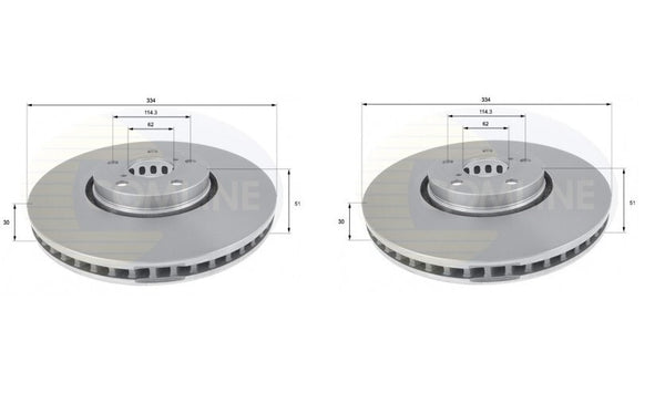 FOR LEXUS GS300 430 GS450 GS460 2 XFRONT BRAKE DISCS 334MM