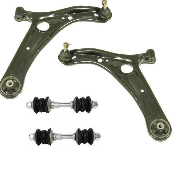 FOR YARIS 2003-06 2 LOWER WISHBONE ARMS 2 ANTI ROLL BAR LINKS 14MM BOLT HOLE 