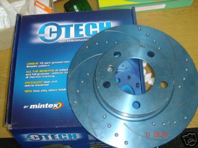 VAUXHALL ASTRA MK4  BRAKE DISCS FRONT CTECH GROOVED 280
