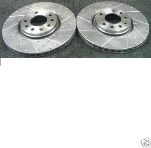 VAUXHALL ASTRA G ZAFIRA GSI TURBO BRAKE DISC FRONT CROSS DRILLED GROOVED