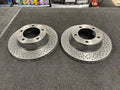 FOR PORSCHE BOXSTER 986 2.7 REAR BRAKE DISC CROSS DRILLED COATED LH RH PAIR 75MM