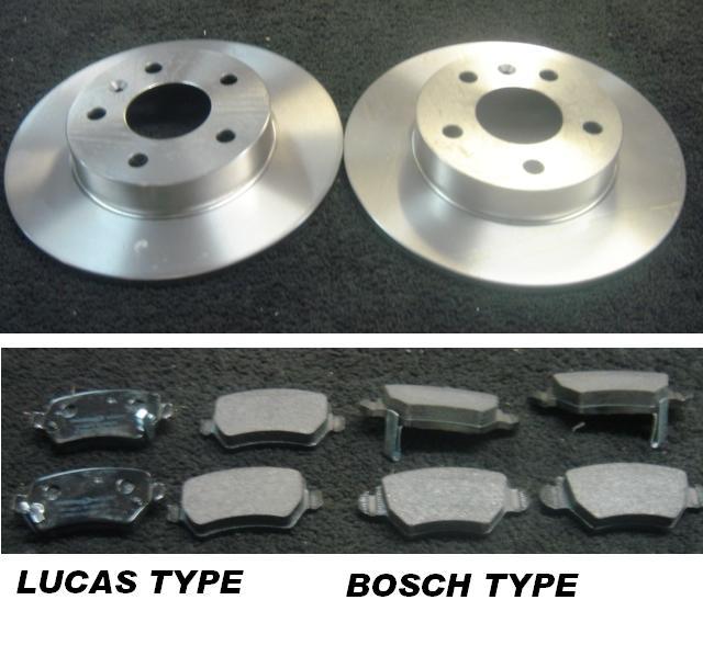 VAUXHALL ASTRA G MK4 COUPE 98  REAR BRAKE DISC REAR BRAKE PADS
