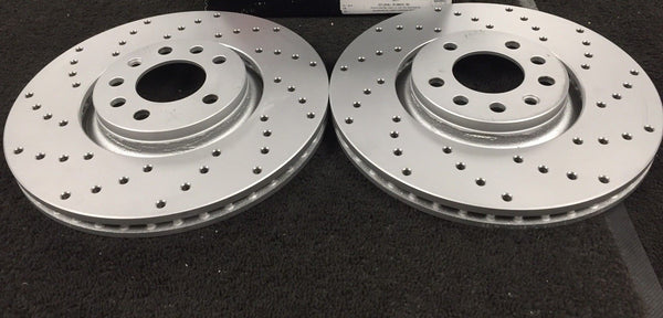 FOR VAUXHALL ZAFIRA 2.0 CDTI PERFORMANCE BRAKE DISC CROSS DRILLED 93185817