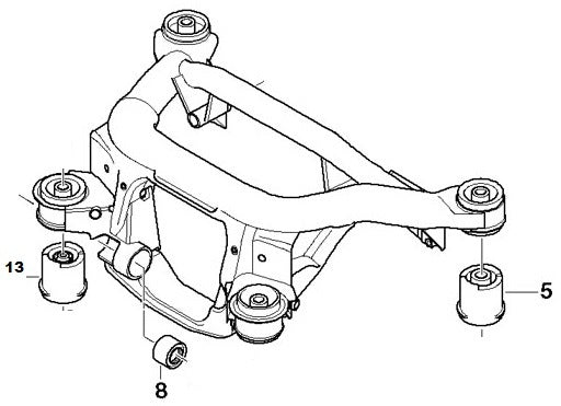 BMW E46 M3 3.2 2000-2006 COMPLETE REAR SUBFRAME CROSSMEMBER AXLE BUSH KIT